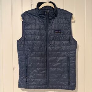 Patagonia Men’s Small Nano Puff Quilted Vest, Navy